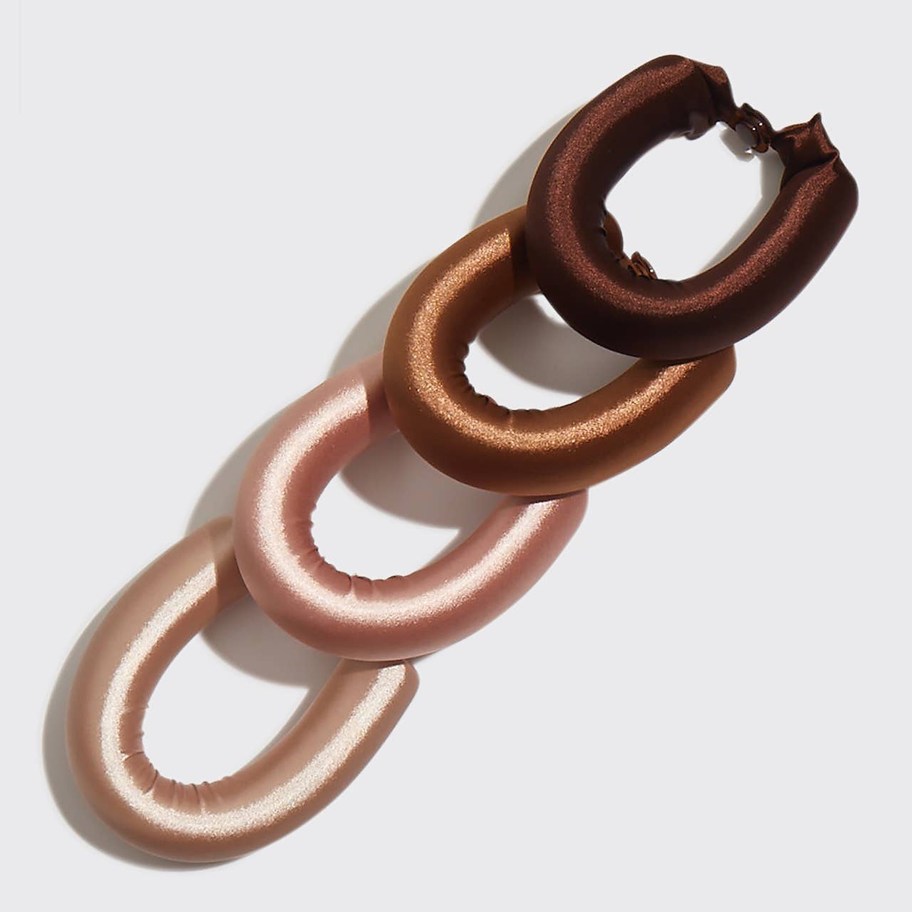 Hittevrije Jumbo Krulset van Satijn - Rosewood - Maeva Studio